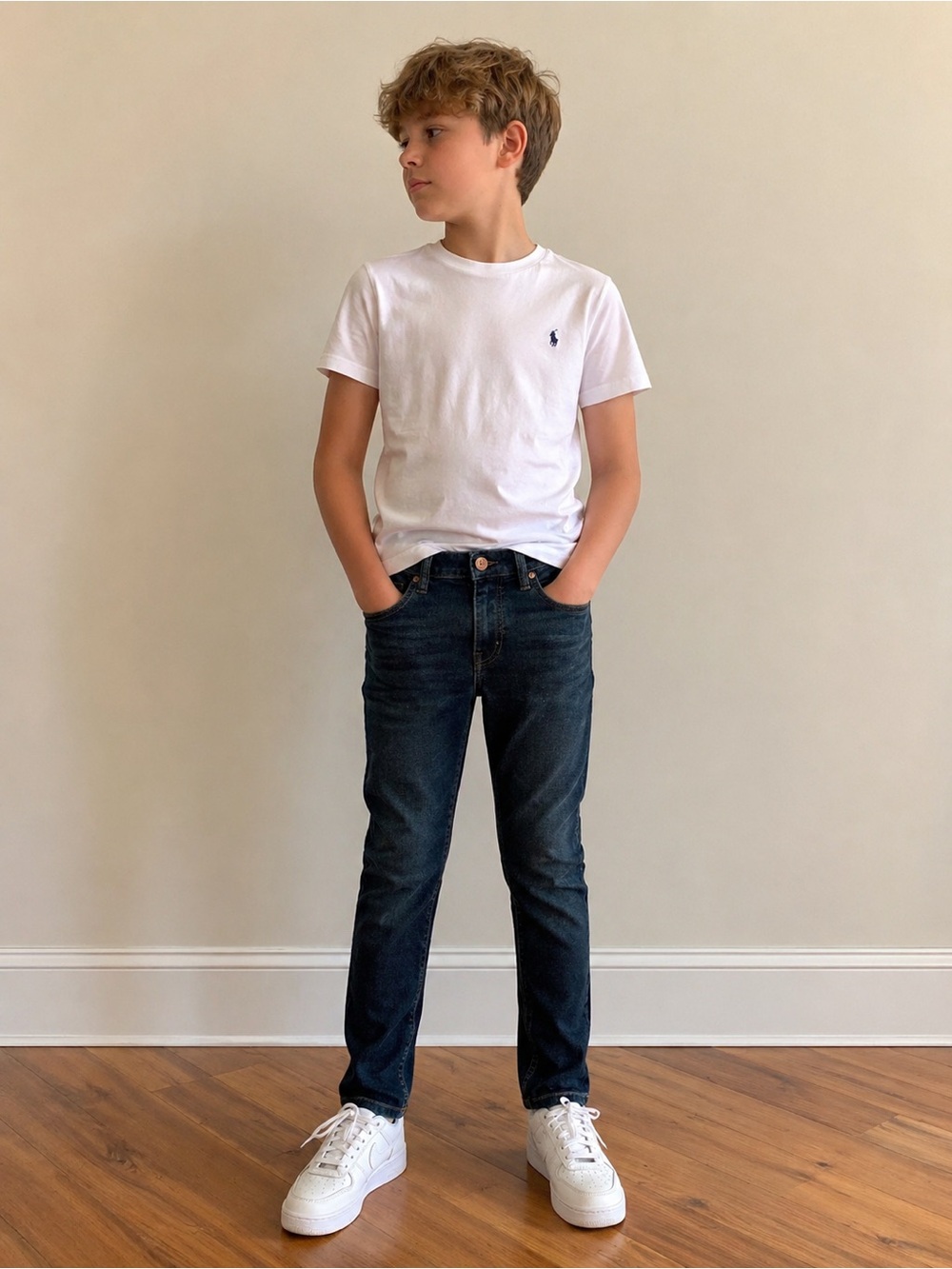 GAP Boys Skinny Fit Jeans Dark Wash Adjustable Waist Size 10